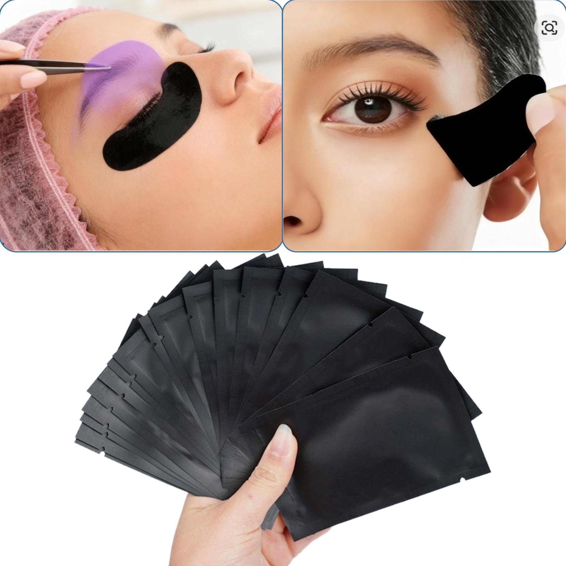 Eyelash Extension Glasses - 25/50Pairs Padding UV Black Patches for