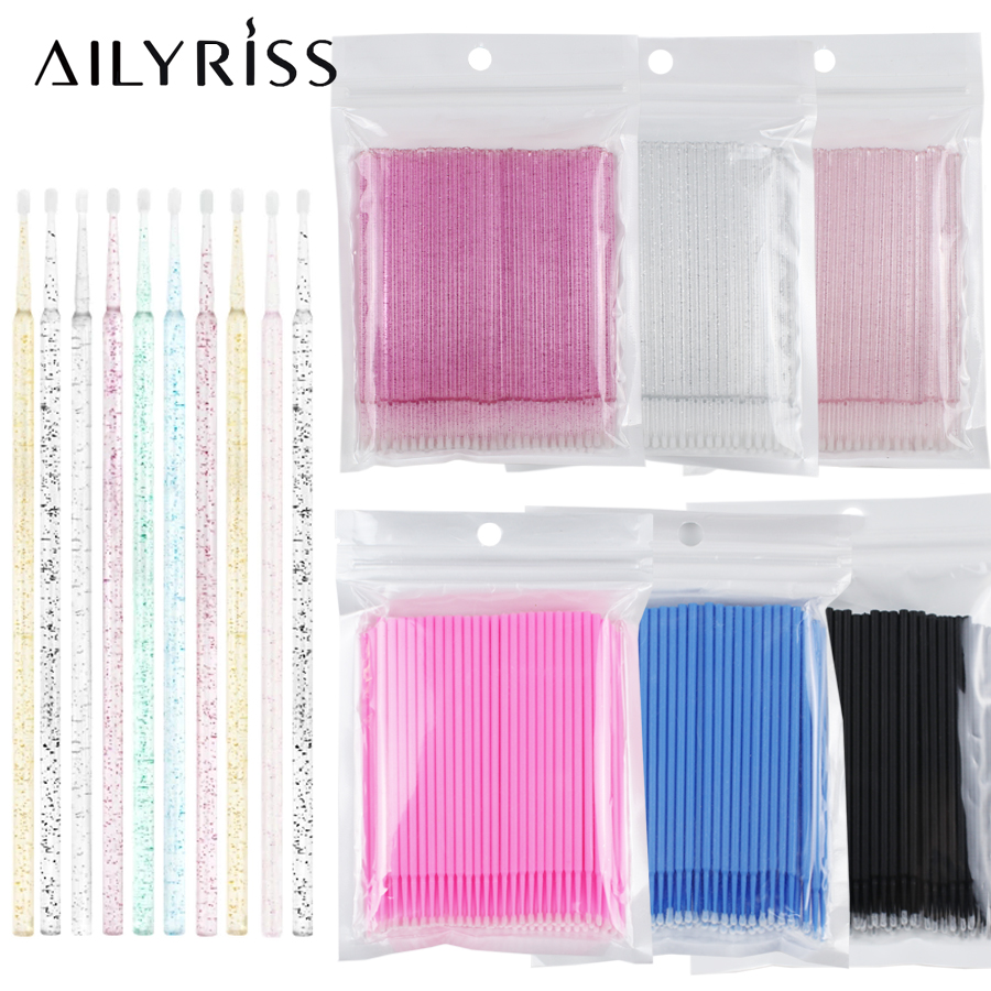 Eyelash Extension Class - 500pcs/lot Disposable Applicator Micro Brushes for