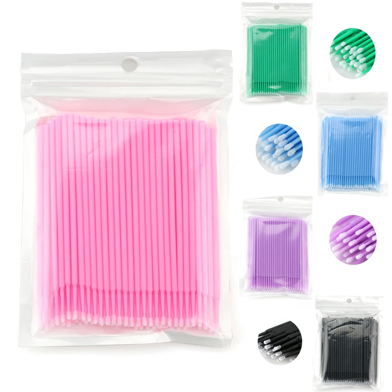 Eyelash Extension Eyeliner - 50/100PCS Disposable Micro Brushes Eyelashes Extension