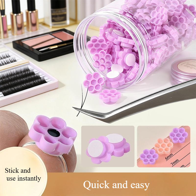 Eyelash Extension Class - 120pcs Eyelash Extension Glue Holder Honeycomb