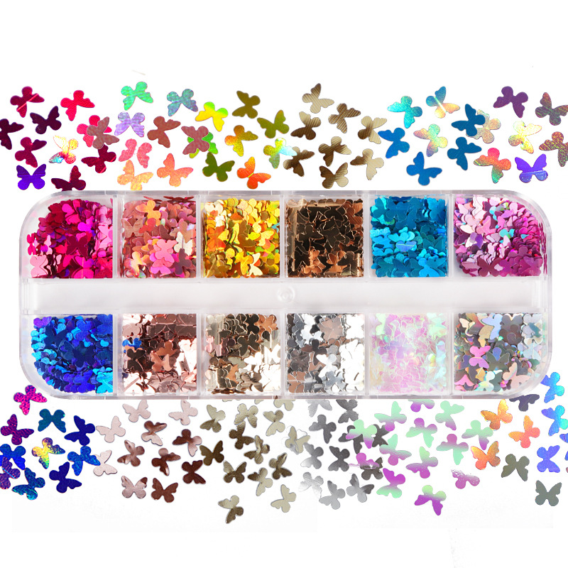 Eyelash Extension Class - Mix Color Fluorescent Butterfly Glitter Eyelash