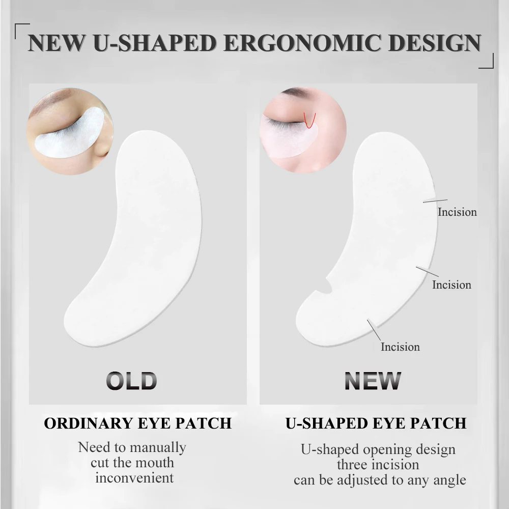 50/100PCS U Shape Eyelash Pads - огляд і ціна Eyelash Extension Glasses