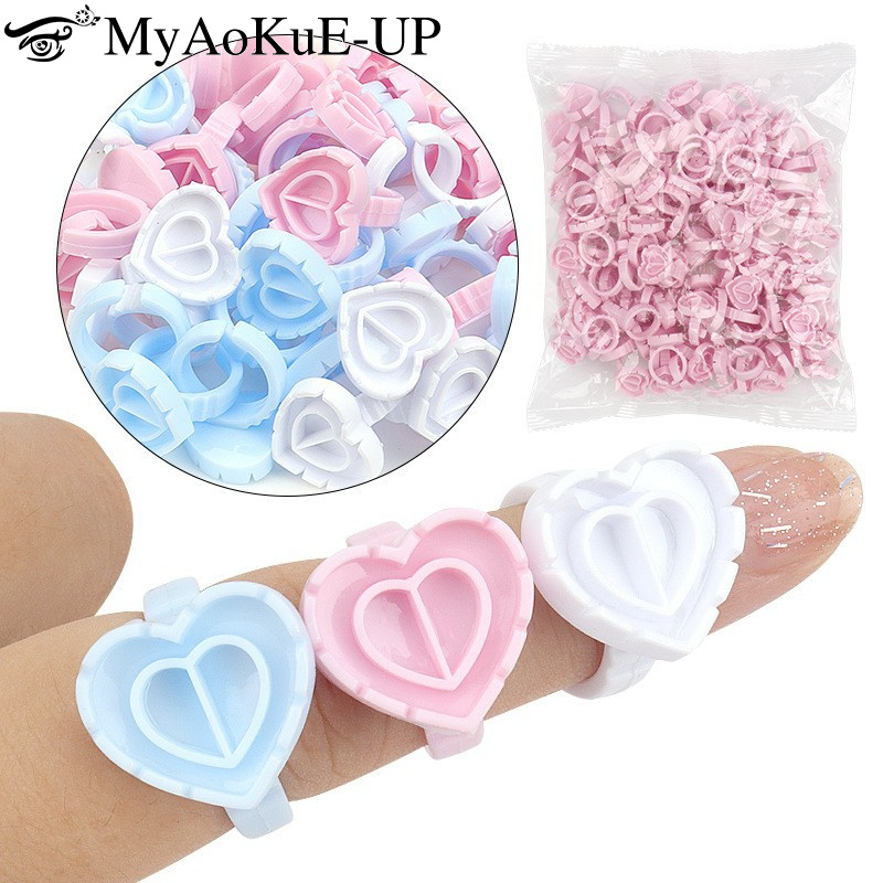 100Pcs Disposable Glue Ring Ho - огляд і ціна Eyelash Extension Class