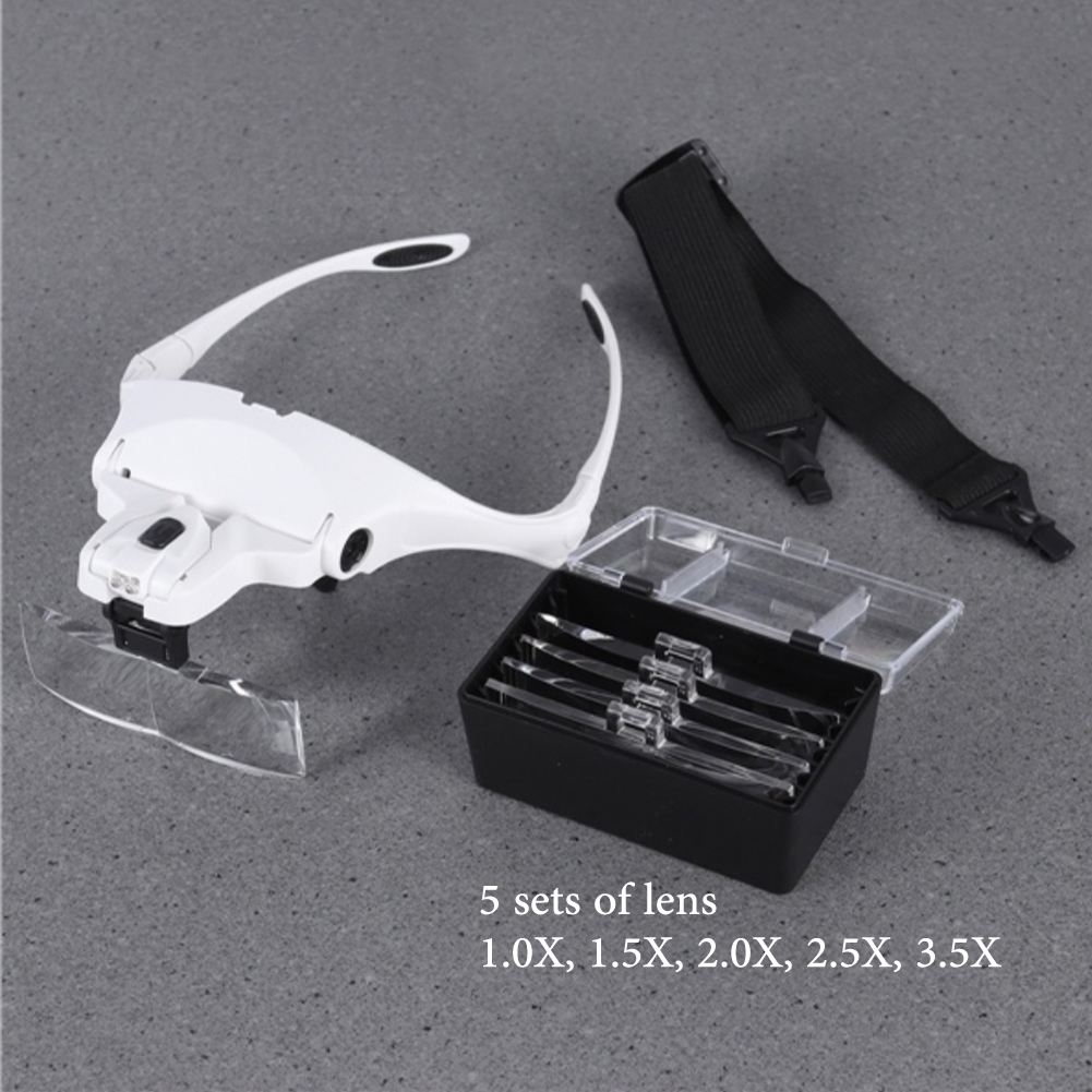 5 Lens Adjustable Magnifier Ey - огляд і ціна Eyelash Extension Glasses