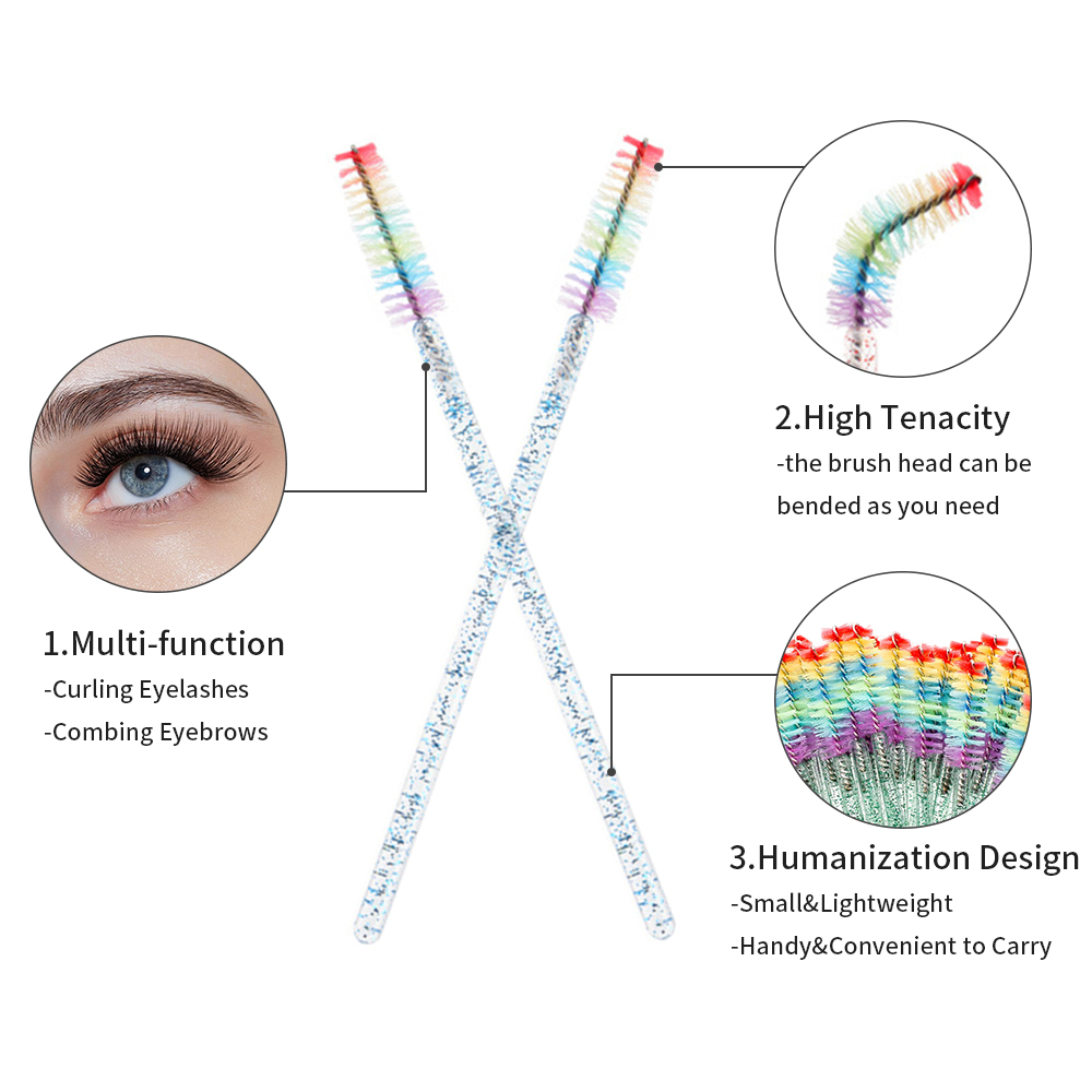 50PCS Rainbow Crystal Eyelash  - огляд і ціна Eyelash Extension Class