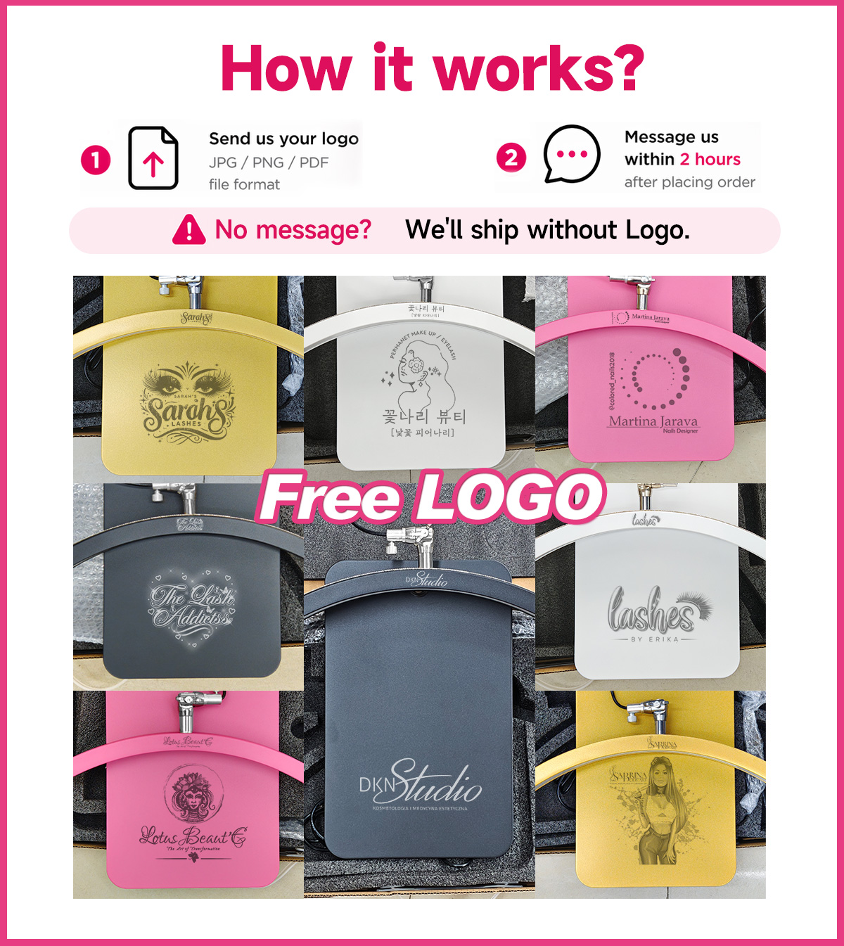 Free LOGO Hidden Cable LED Hal - огляд і ціна Eyelash Extension No 11