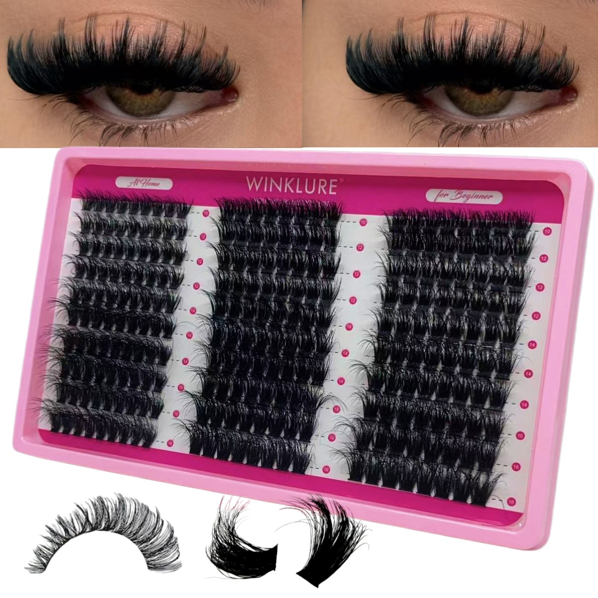 WINKLURE Fluffy Lash Clusters  - огляд і ціна Eyelash Extension Full Set